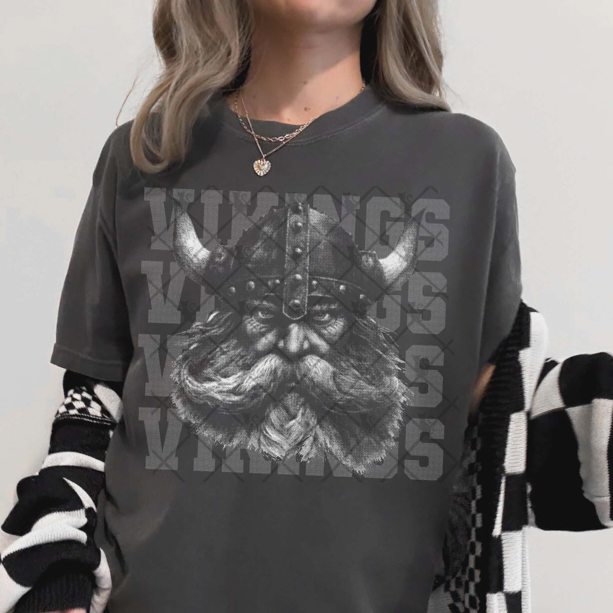 Vikings gray mascot (TTD) DTF transfer