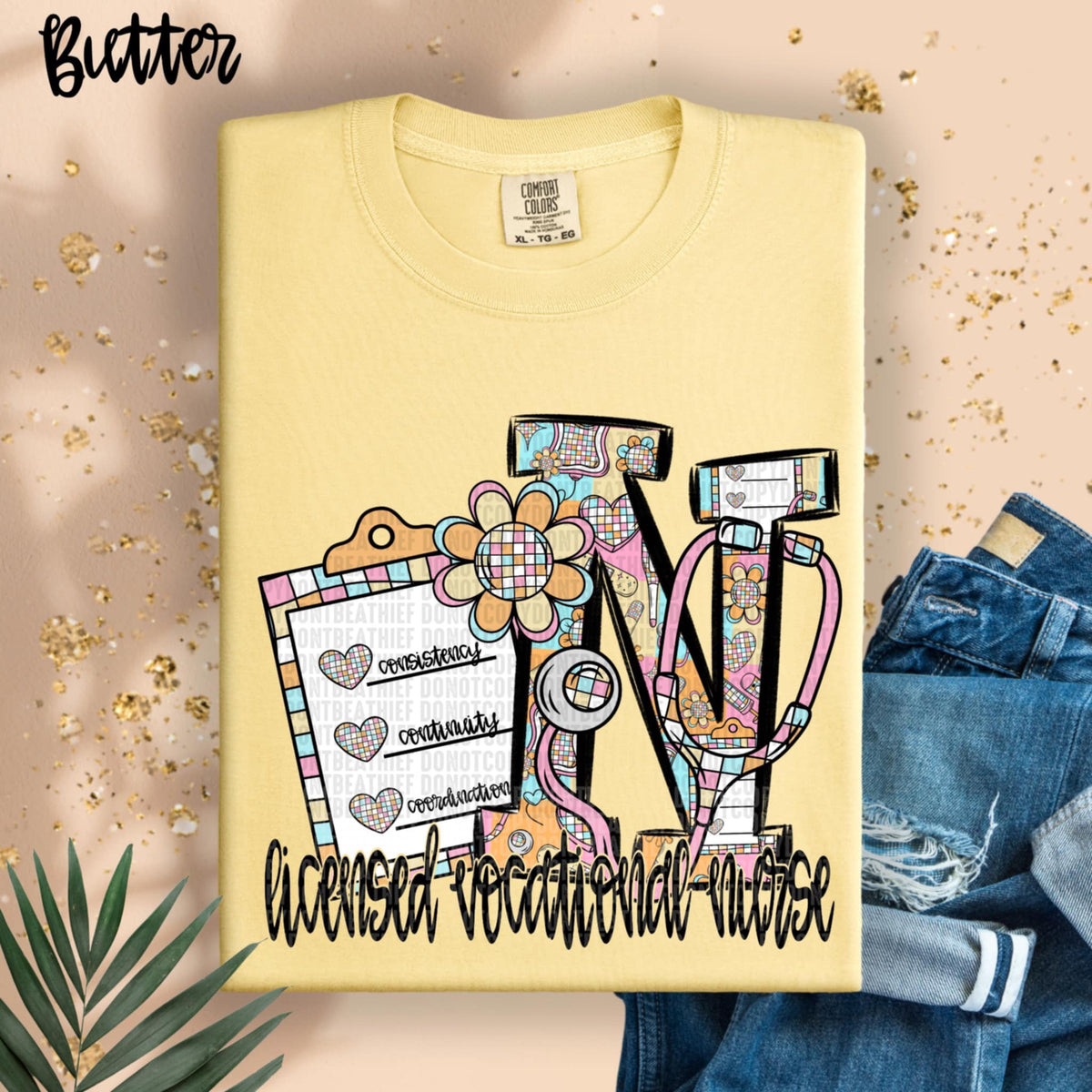 N licensed vocational nurse clip board (SDD) 98680 DTF transfer