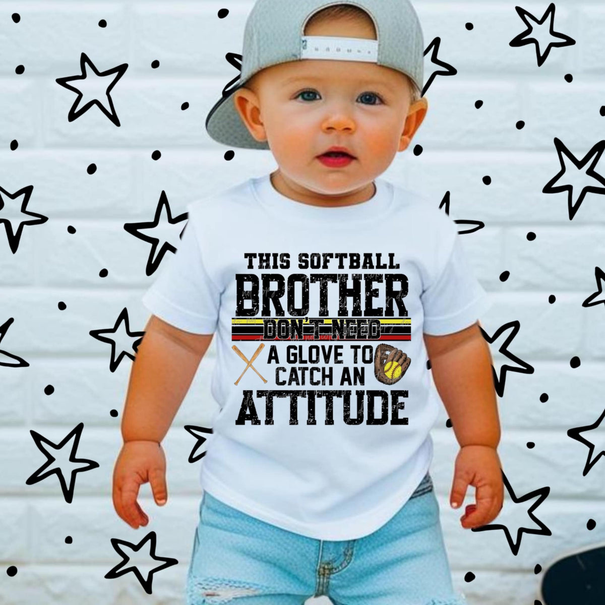 This softball brother don’t need a glove to catch an attitude (VIRGO) 91075 DTF transfer
