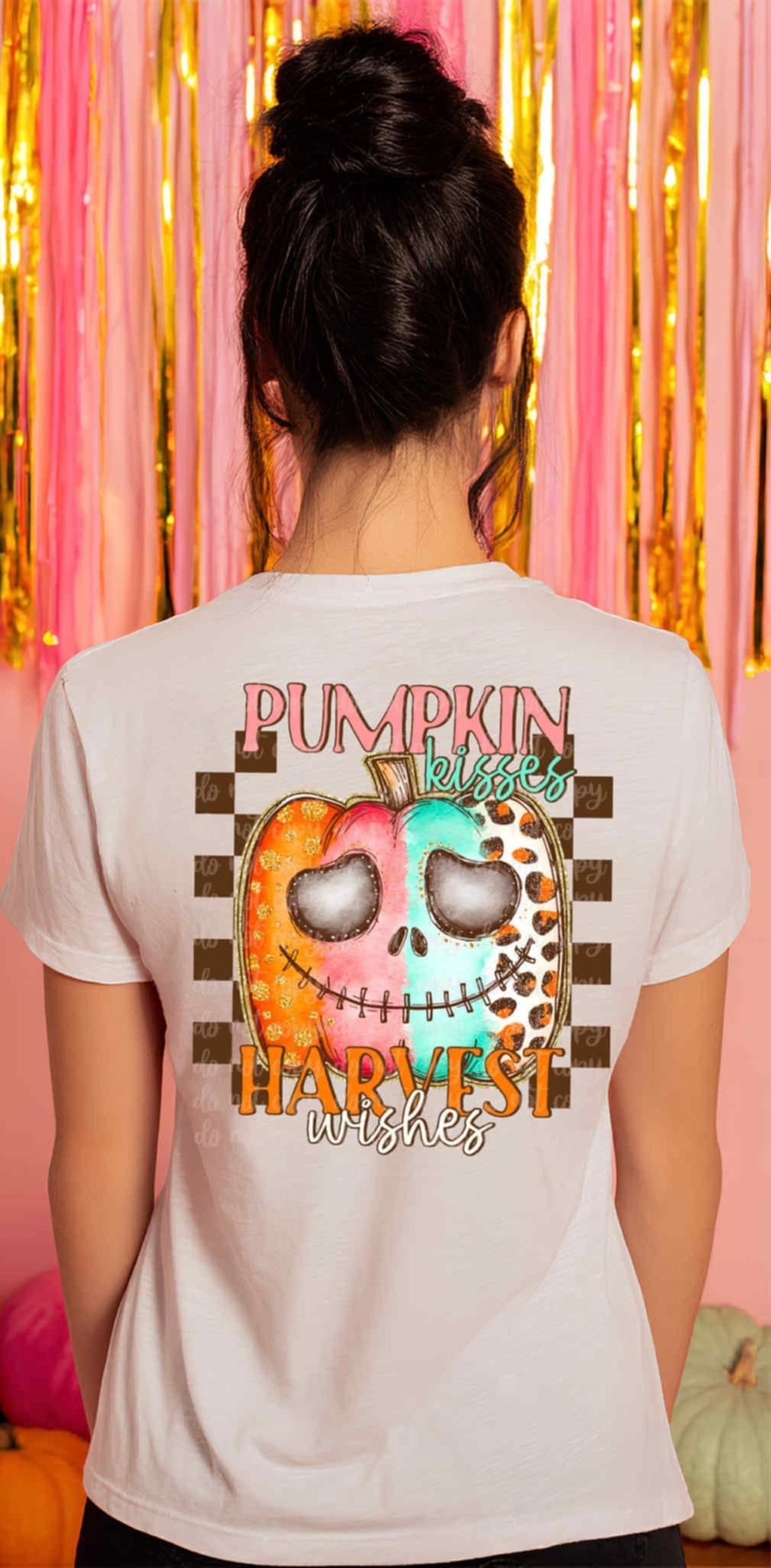 Pumpkin kisses harvest wishes 106684 DTF transfer