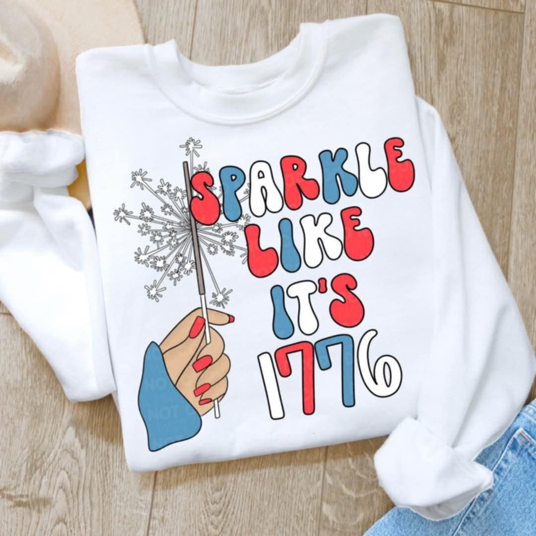 Sparkle like it’s 1776 light hand (CMD) 96173 DTF transfer