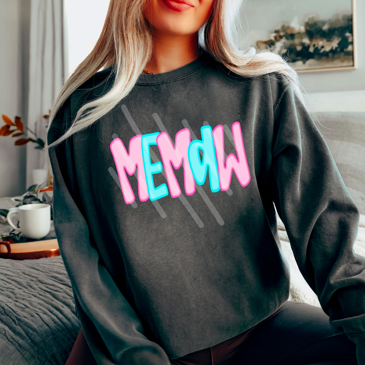 Memaw pink and blue (WNDD) 114221 DTF transfer