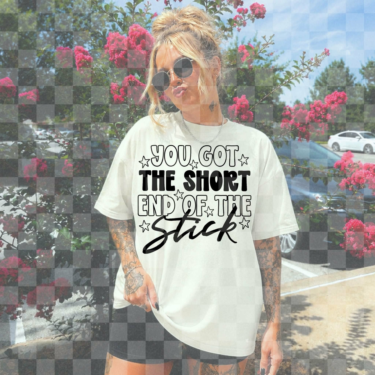 You got the short end of the stick BLACK (Unhinged) DTF Transfer