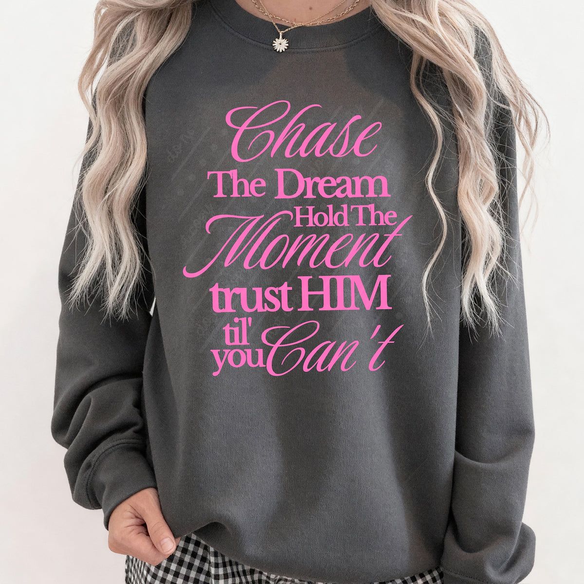 Chase the dream CURSIVE (pink) (texasgal) DTF Transfer