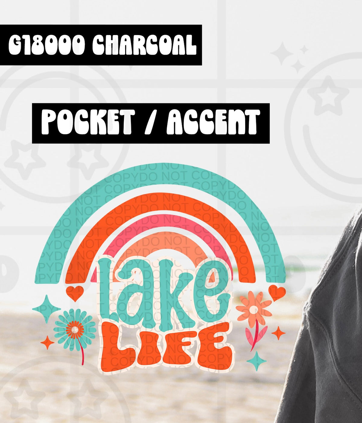 Lake life rainbow (HW) 99482 DTF transfer