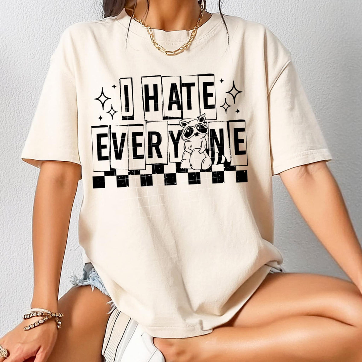 I hate everyone black (CSC) 94549 DTF transfer