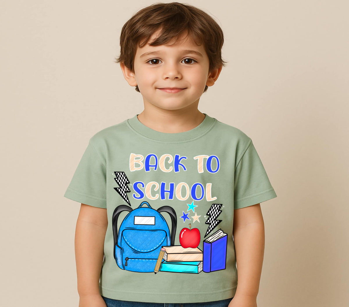 Back To School Blue Backpack (linda) DTF transfer