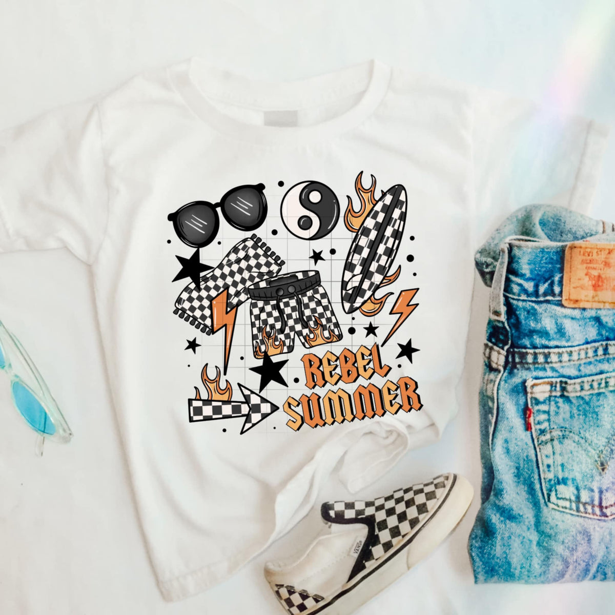 Rebel summer collage (CSC) 99363 DTF transfer