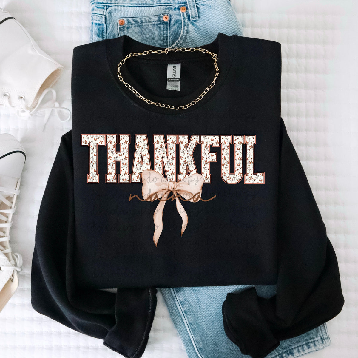 Thankful Nana bow (MZ) DTF Transfer