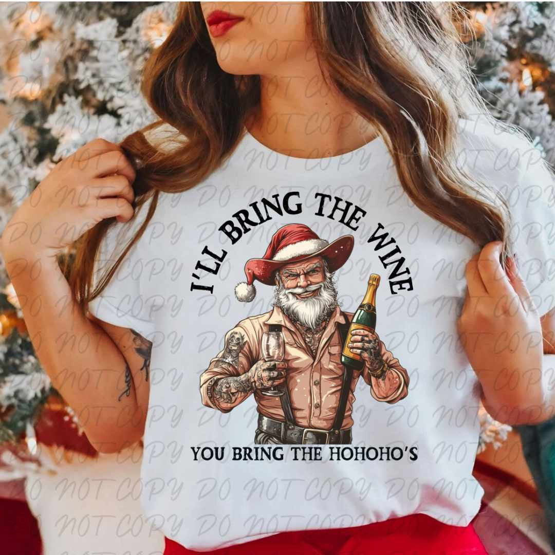 I’ll bring the wine you bring the hohoho’s (vintage) 67305 DTF transfer