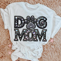 Dog mom rhinestone 49092 DTF transfer