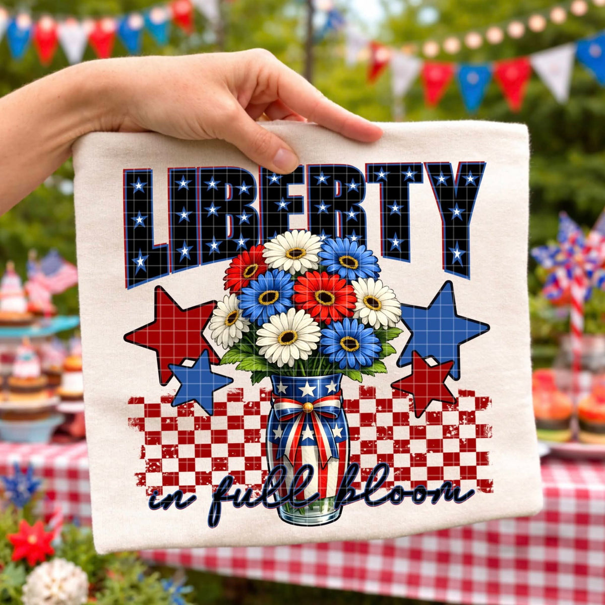 Liberty in full bloom Sunday Special DTF transfer