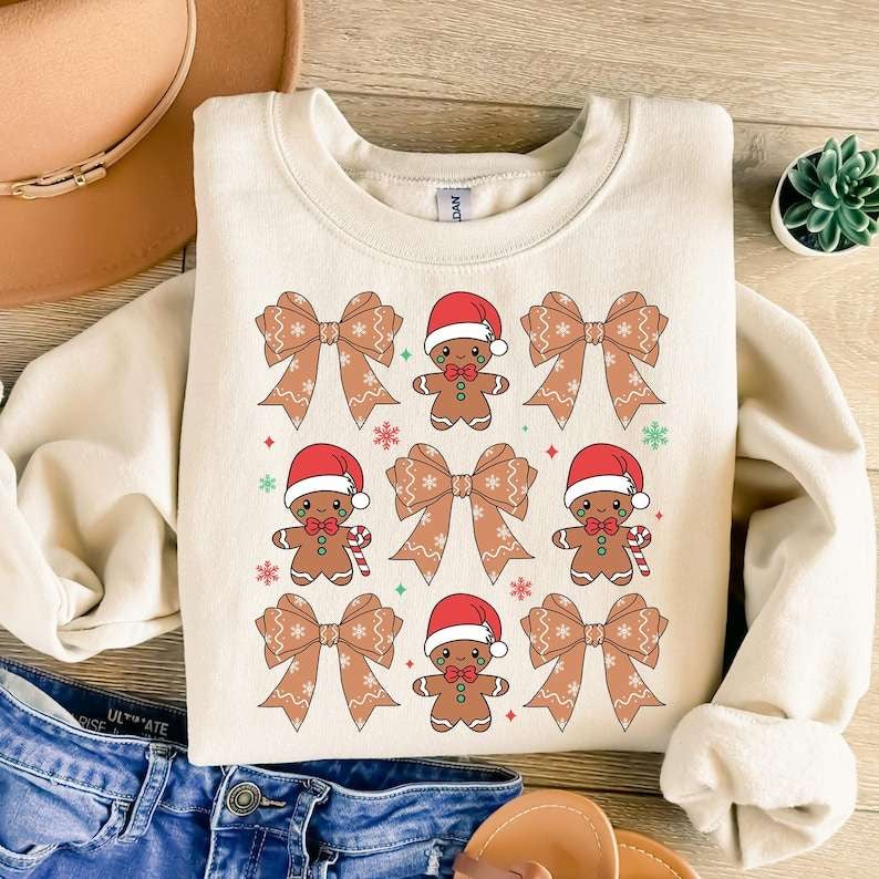 Christmas gingerbread collage 62253 DTF transfer