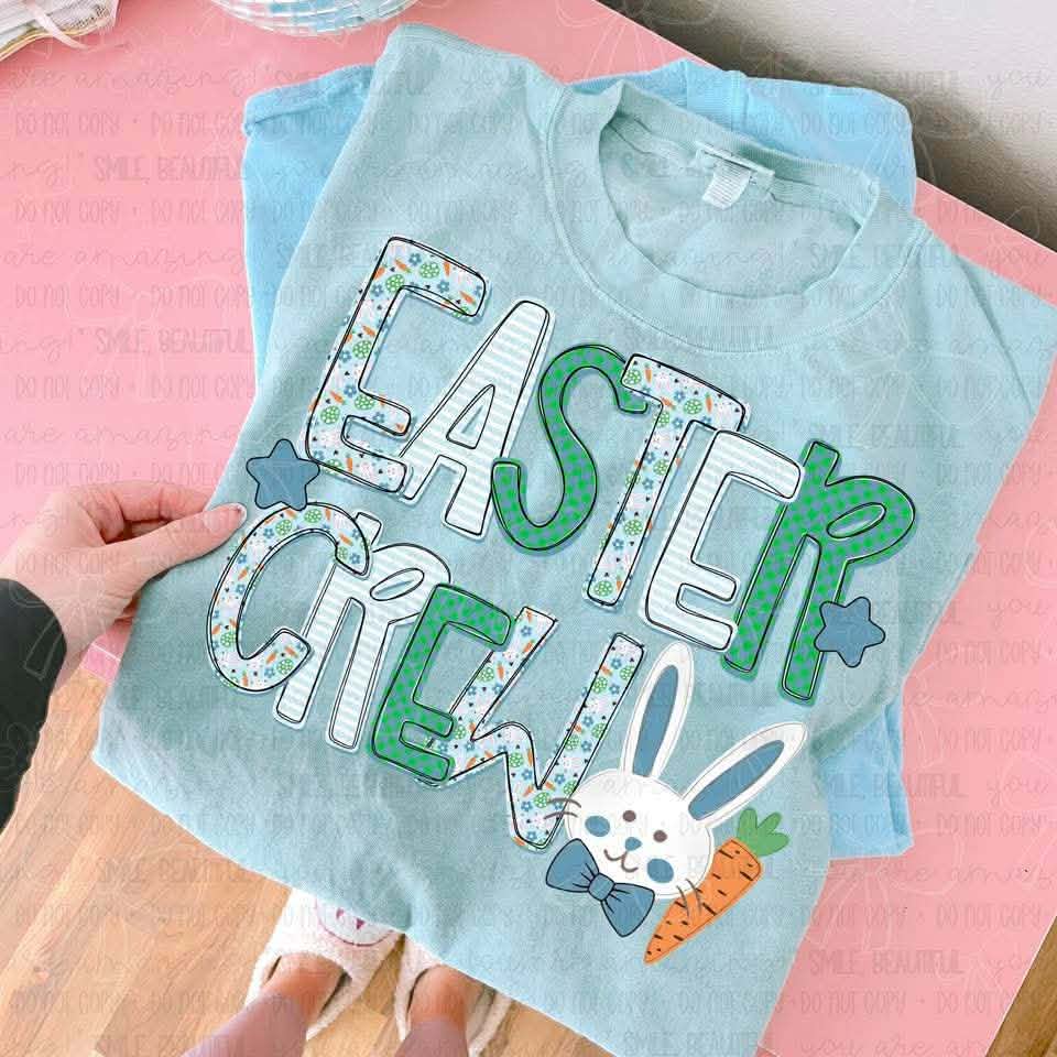 Easter crew (blue and green) with bunny (MZ) DTF Transfer