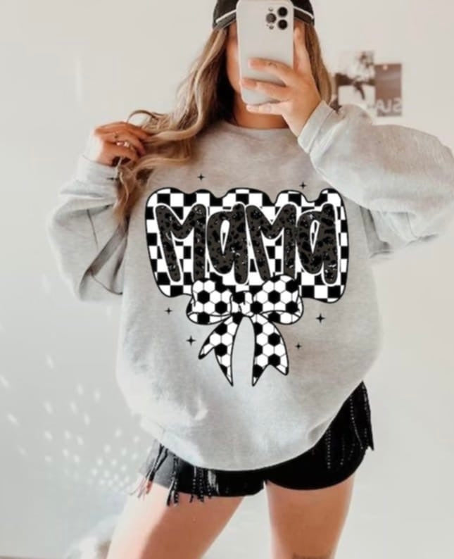 Mama soccer bow 87782 DTF transfer