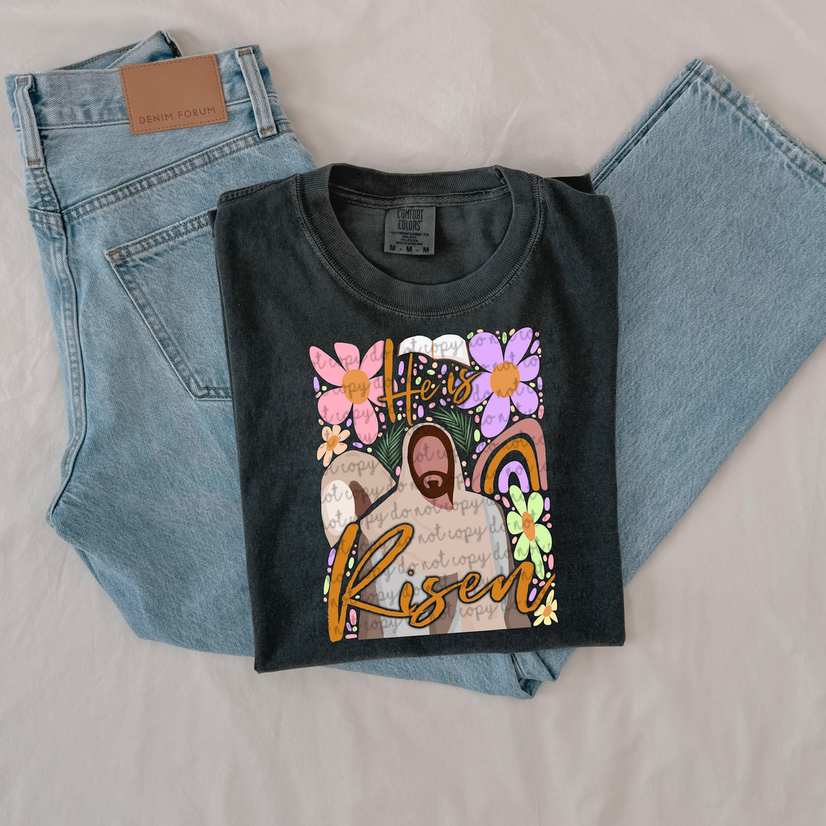 He is Risen flowers 117456 DTF Transfer