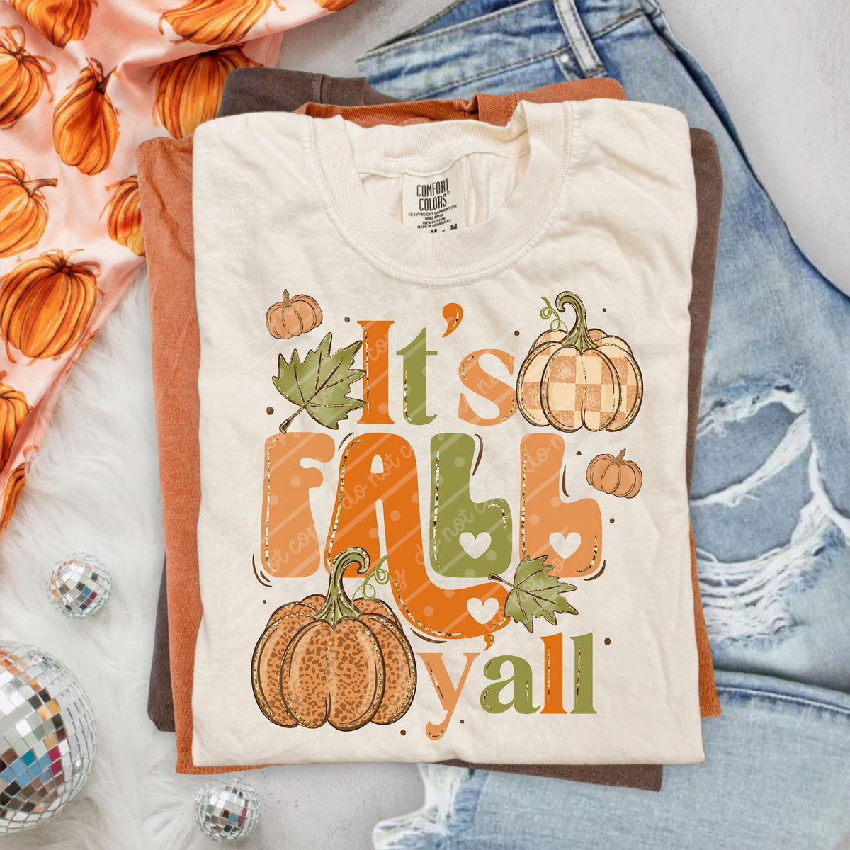 It’s fall yall orange and green Sunday Special DTF transfer