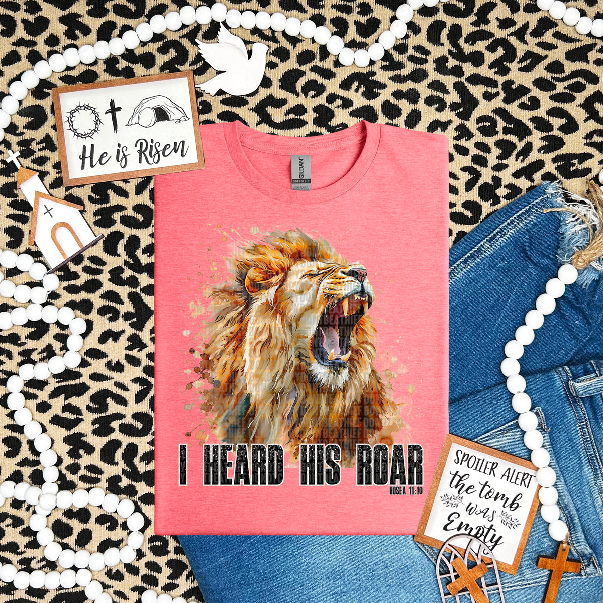 I heard his roar black font 91613 DTF transfer