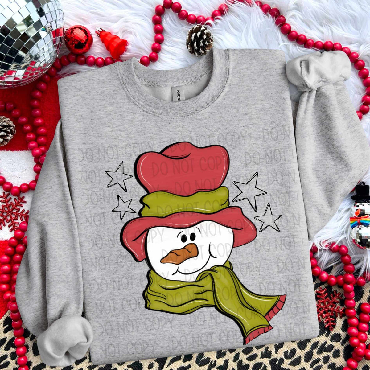 Snowman green scarf (SW) 65442 DTF transfer