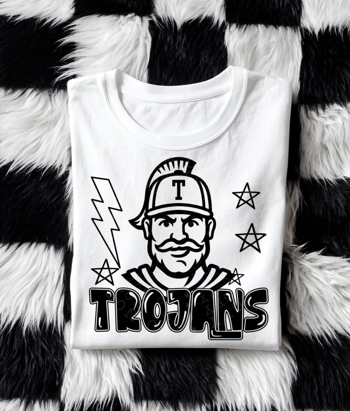 Trojans Mascot BLACK (C’s) DTF transfer