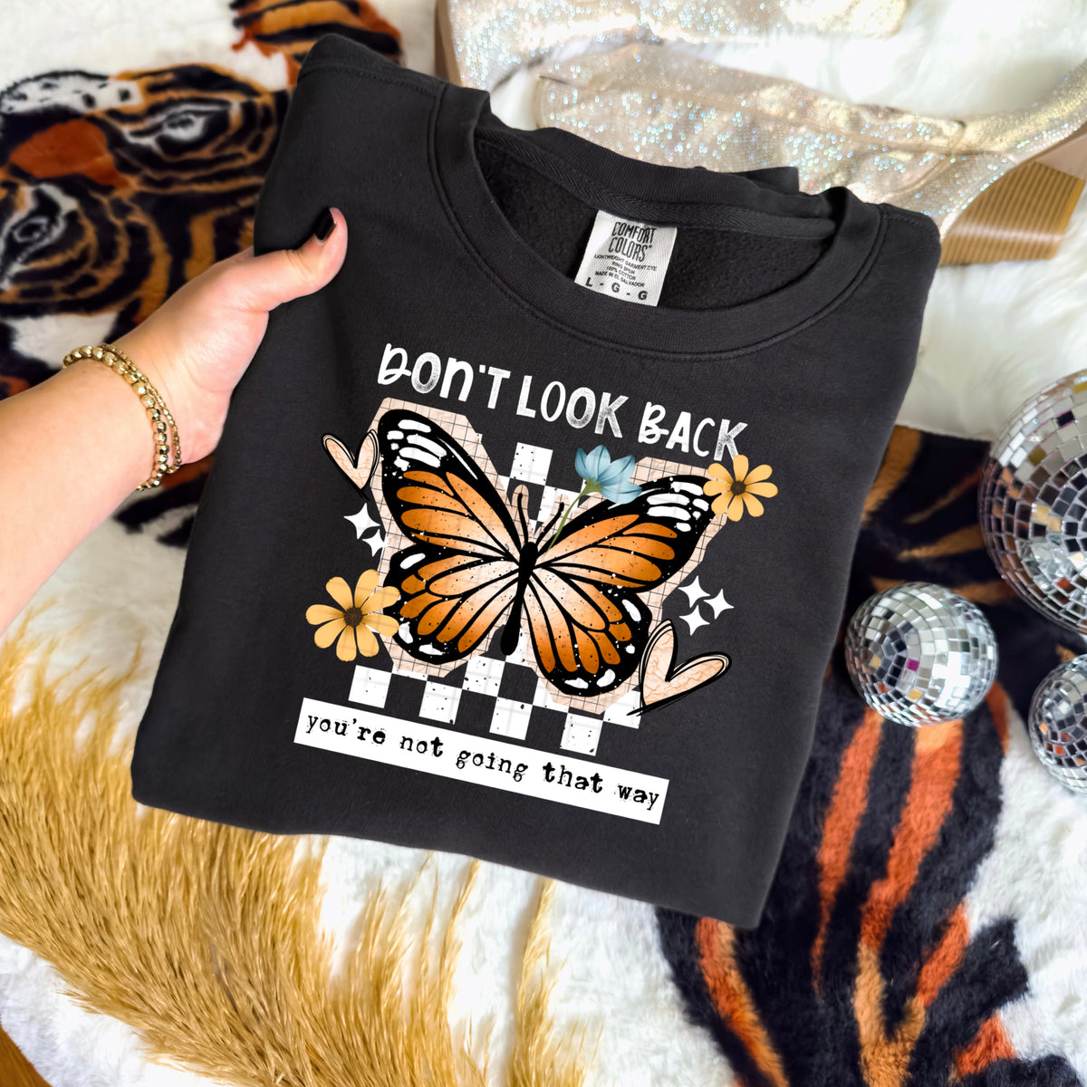 Don’t look back butterfly WHITE accents (CSC) DTF Transfer