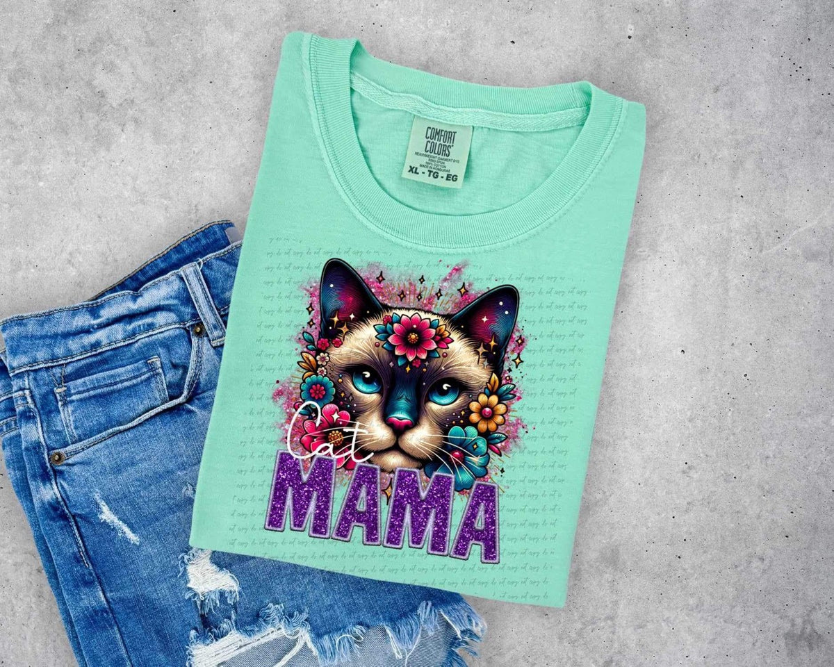 Siamese Cat Mama 13894 DTF transfer
