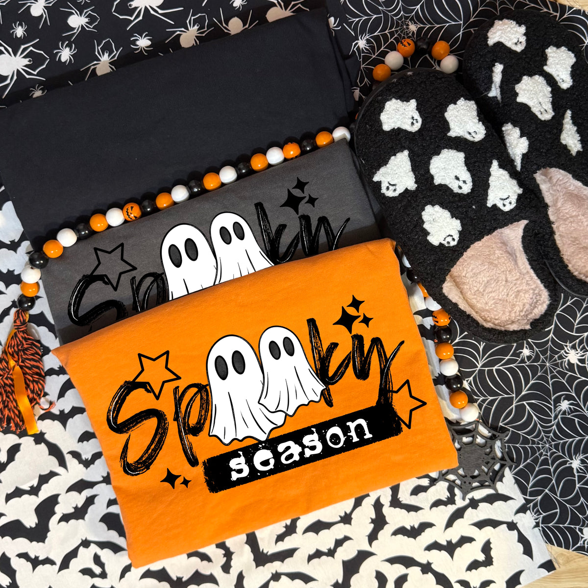 Spooky season two ghosts black (CSC) DTF Transfer