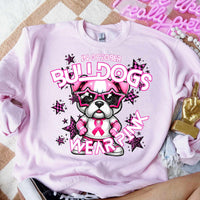 In October bulldogs wear pink PINK mascot 60008 DTF transfer