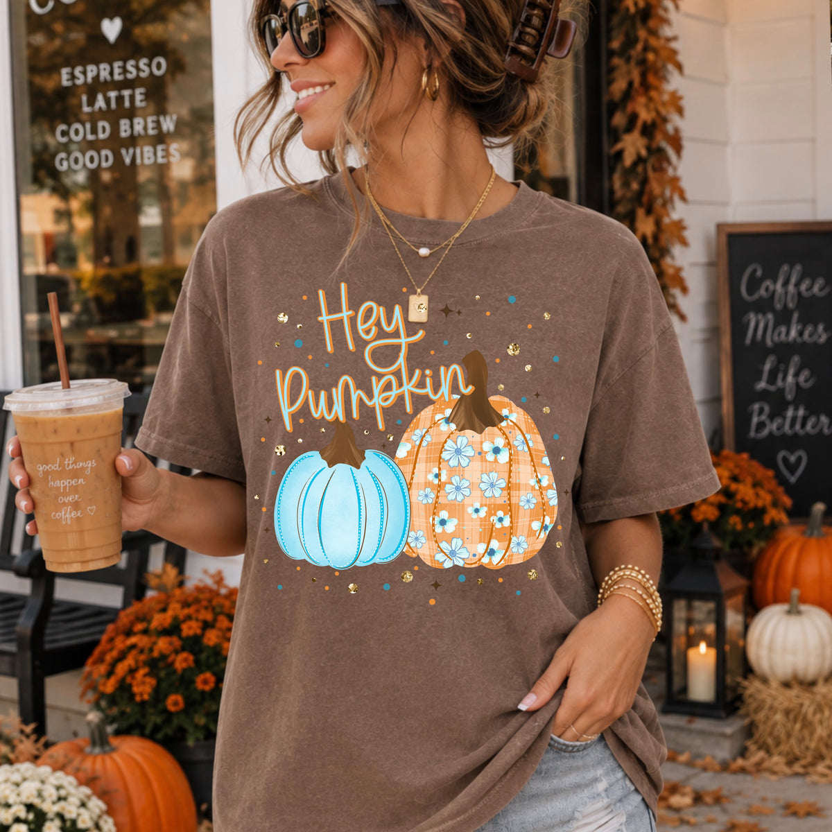 Hey pumpkin florals (CSC) DTF Transfer