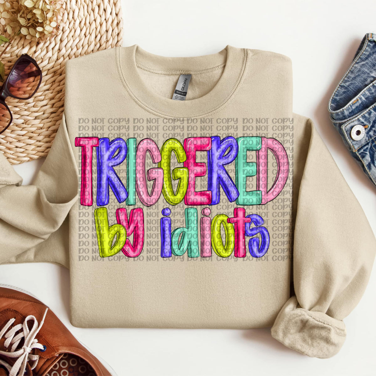 Triggered by idiots (VP) 91959 DTF transfer