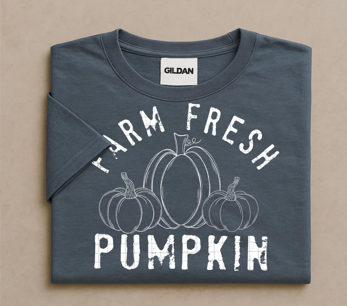 Farm Fresh Pumpkins WHITE (Linda) DTF Transfer