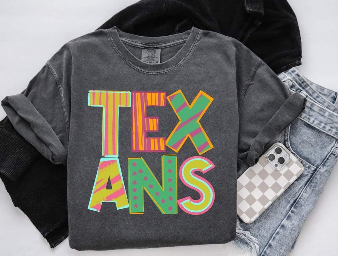 Texans patterned font (S&G) 60354 DTF transfer
