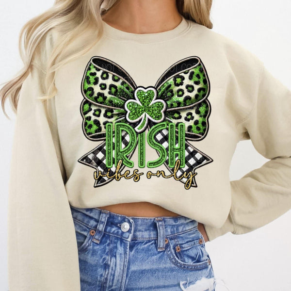 Irish vibes only bow 85136 DTF transfer
