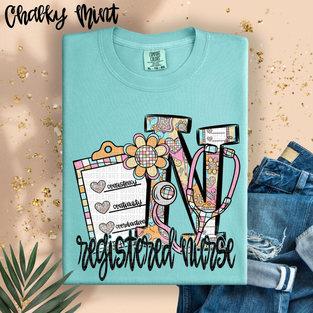 N registered nurse clip board (SDD) 98682 DTF transfer