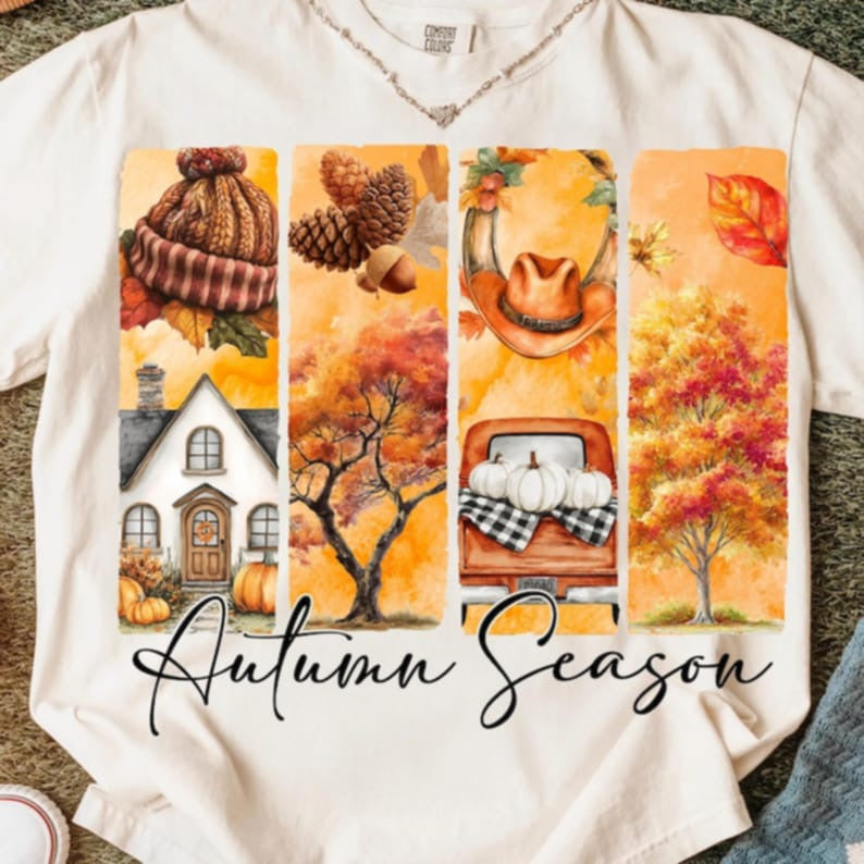 Autumn Season Brushstrokes DTF transfer
