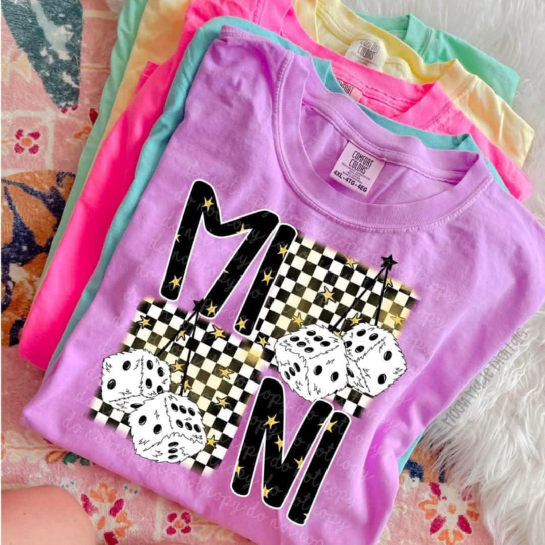 Mini checkered with dice (MMD) 92667 DTF transfer