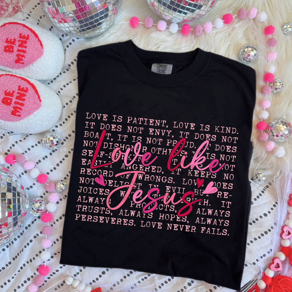 Love like Jesus (PINK RED WHITE) sunday special DTF transfer