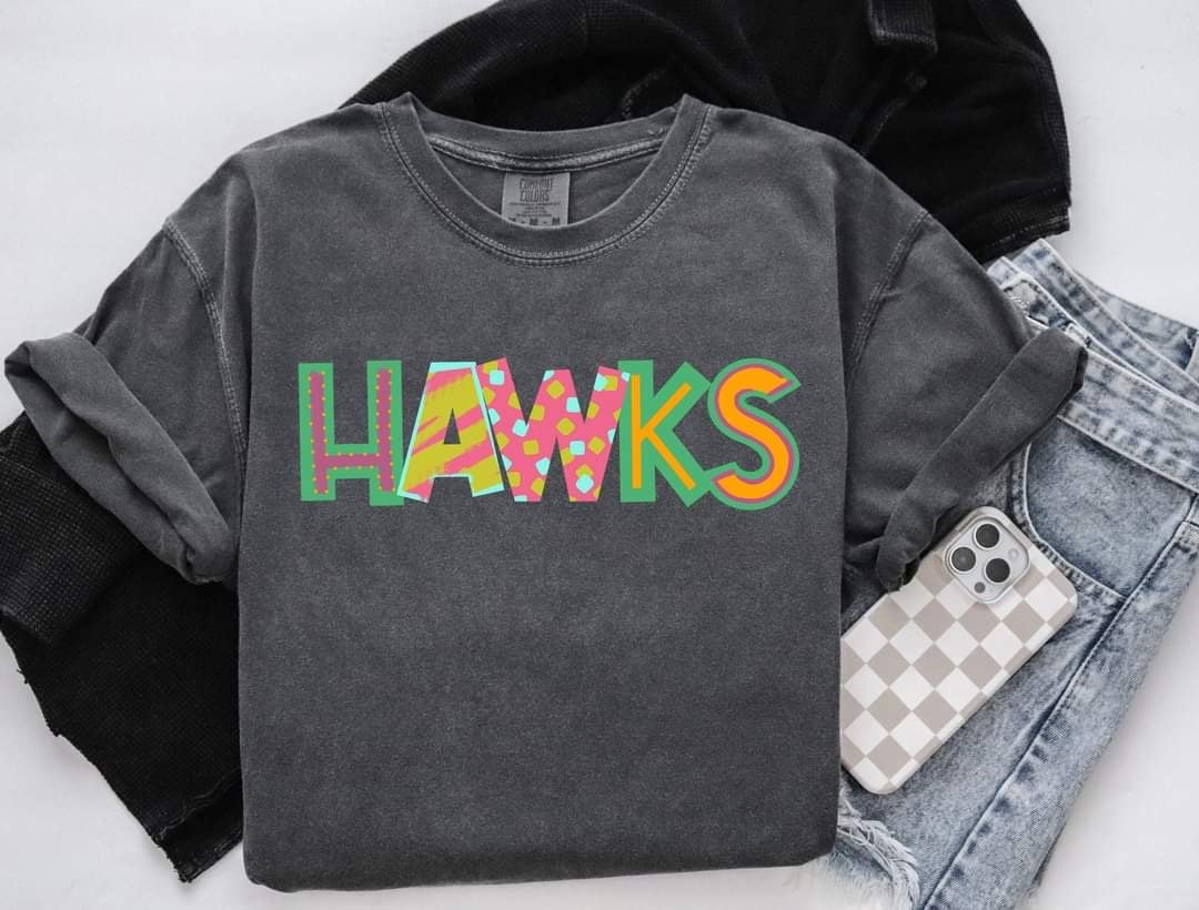 Hawks patterned font (S&G) 60352 DTF transfer