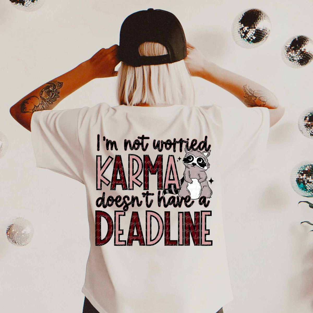 I’m not worried karma doesn’t have a deadline red (CMLD) 84733 DTF transfer