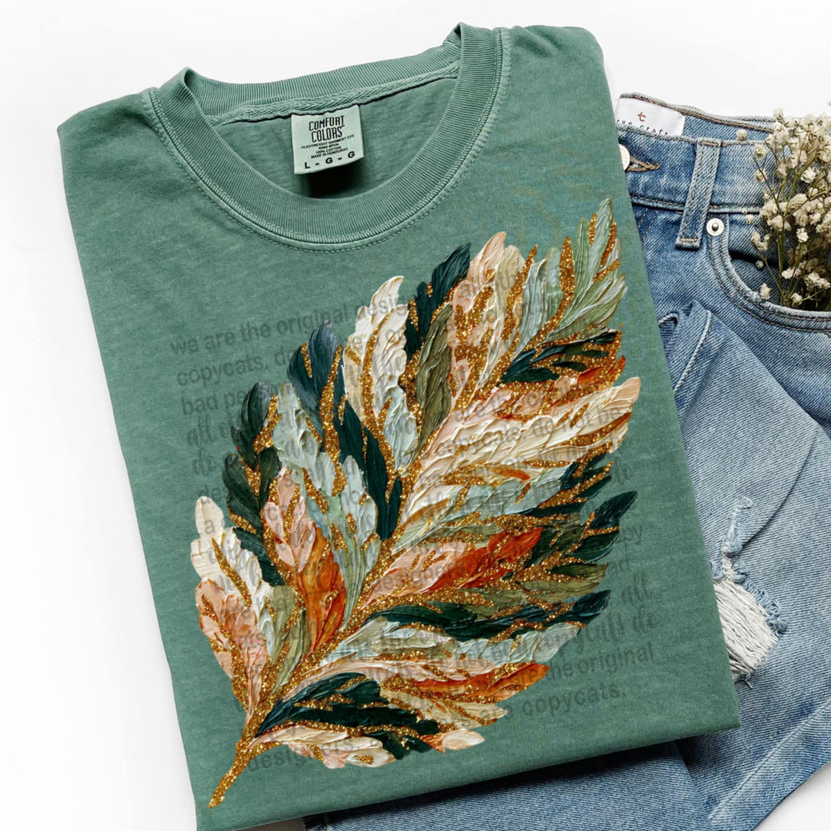 Feather Faux Paint TTD DTF transfer