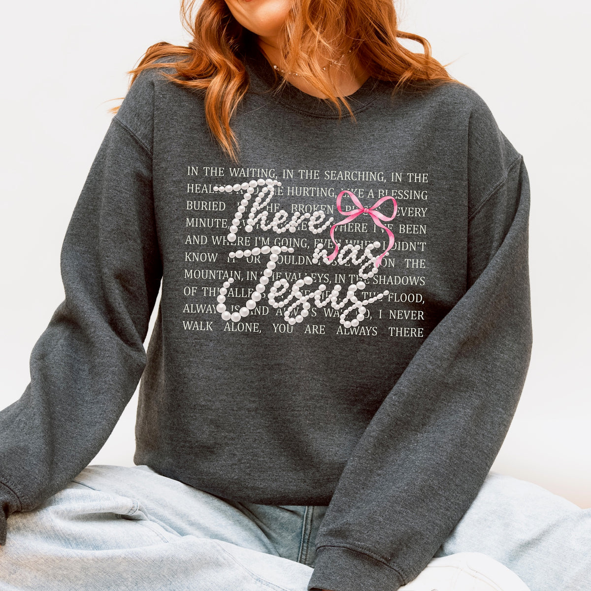 There was jesus pearls DTF Transfer