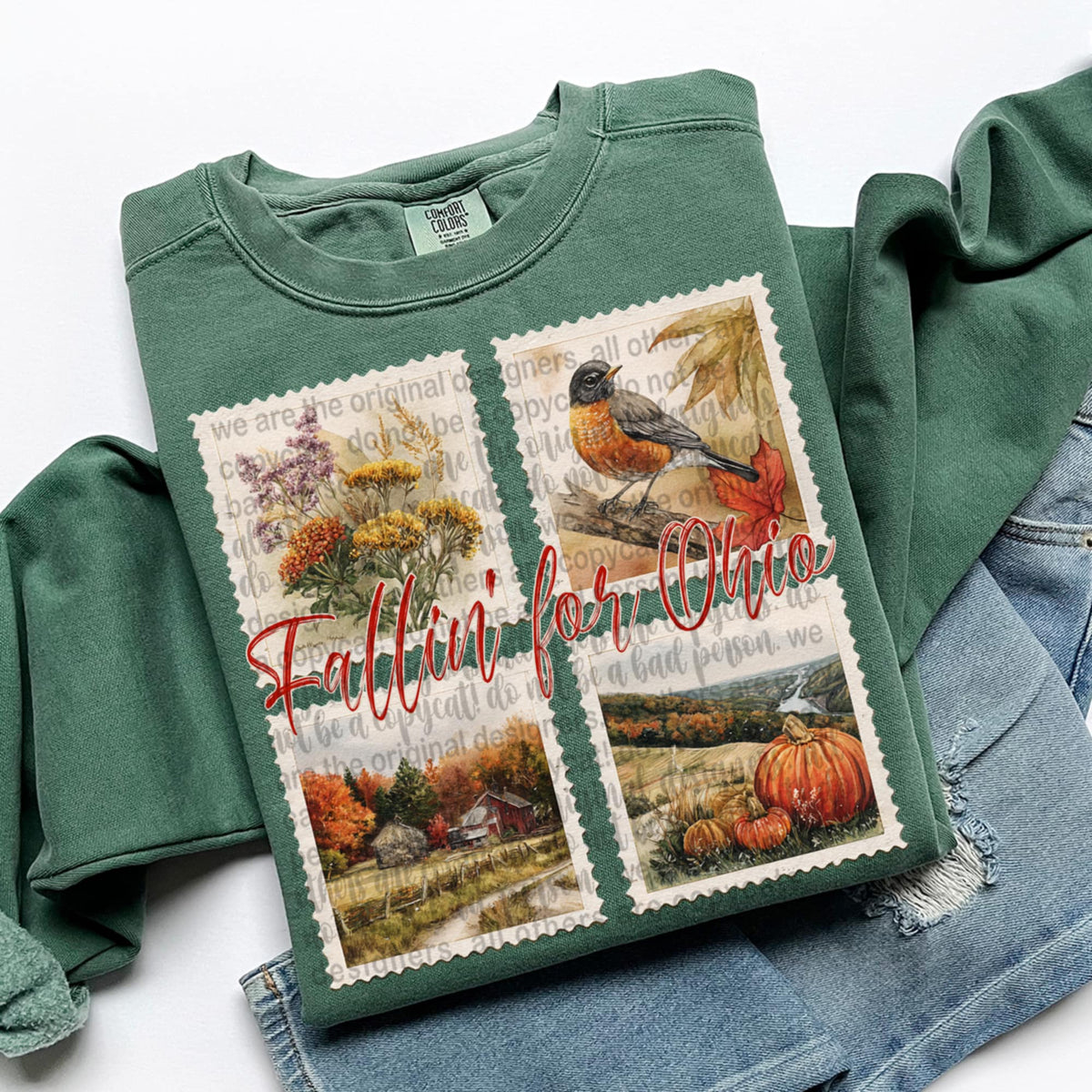 Falling For Ohio Fall Stamps (TTD) DTF transfer