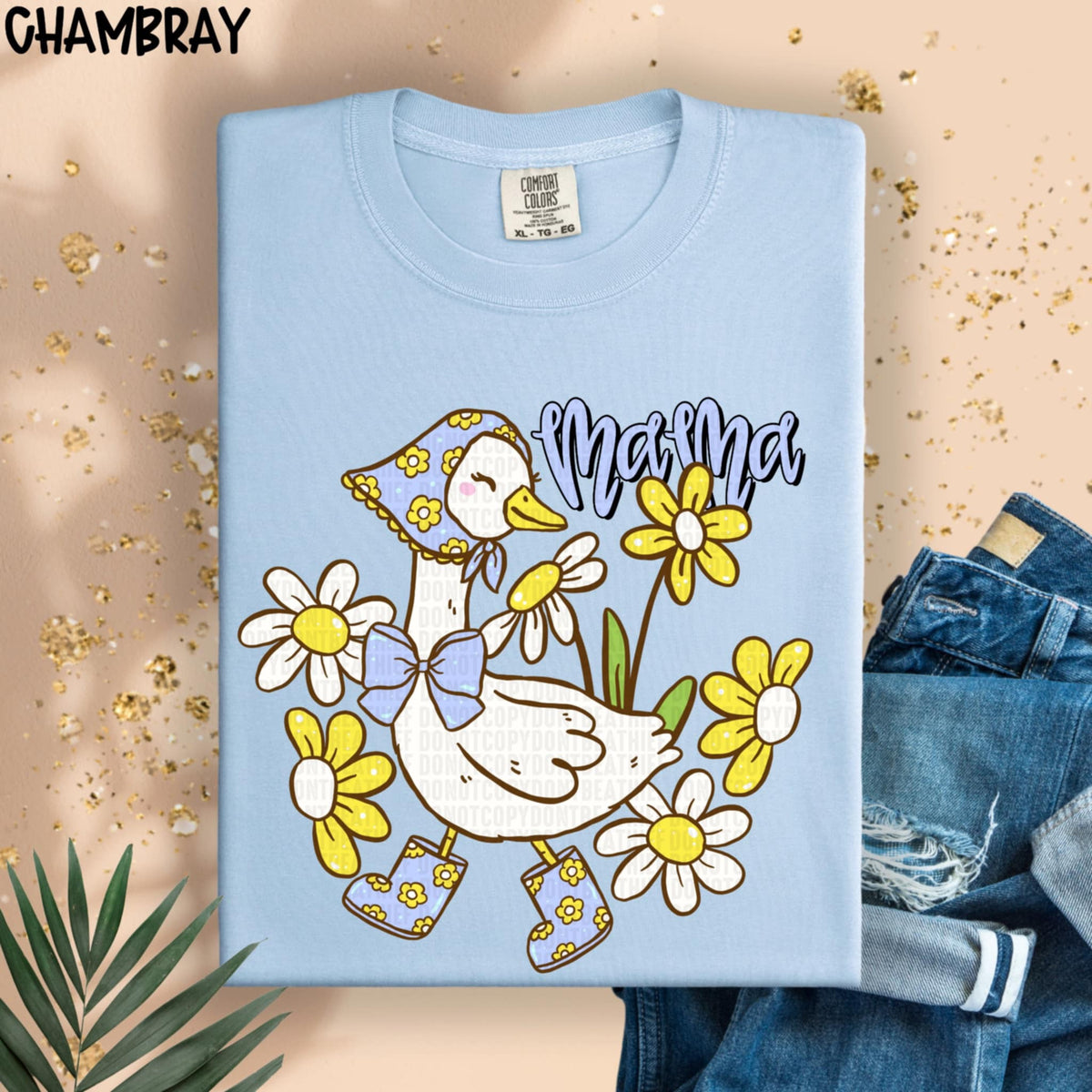Mama goose blue font (SDD) 95656 DTF transfer