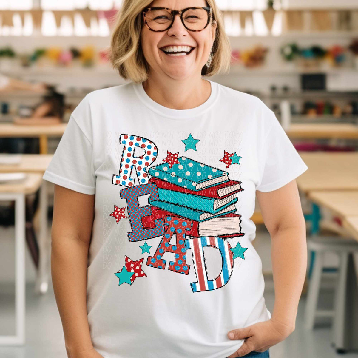 Read stacked books (CITY) 85038 DTF transfer