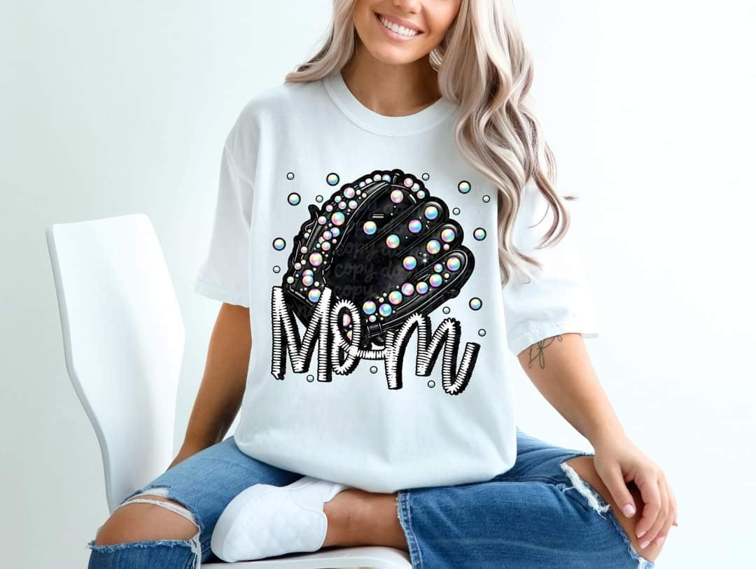 Mom bedazzled glove 53561 DTF transfer