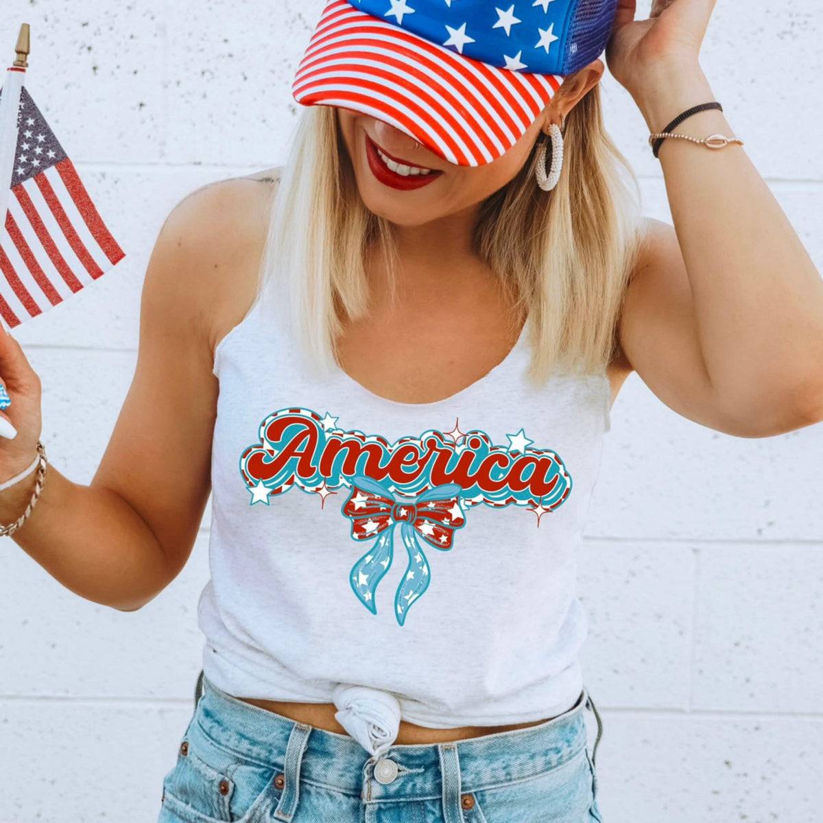 American with bow (CSC) 106816 DTF transfer