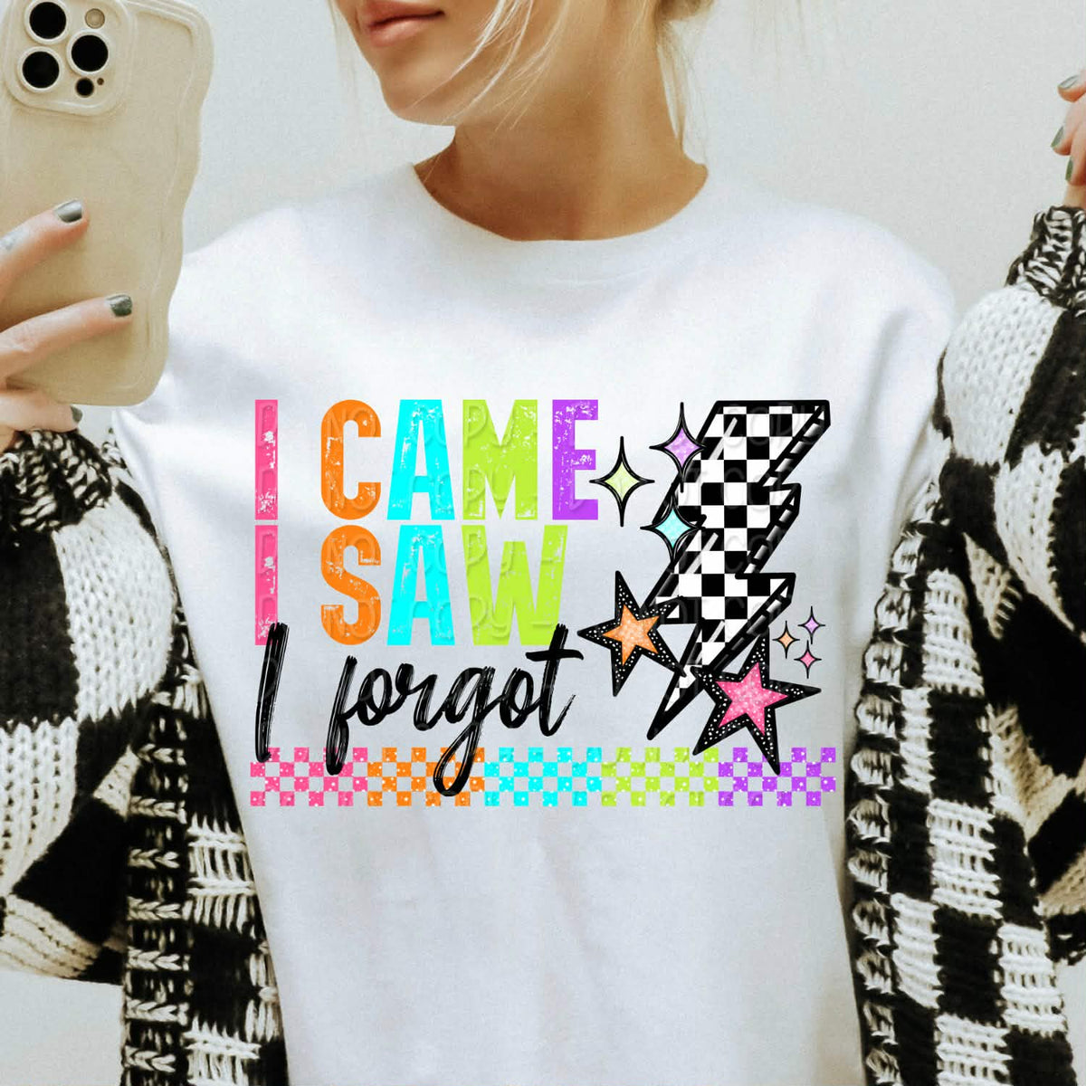 I came I saw I forgot BLACK (DWS) DTF Transfer