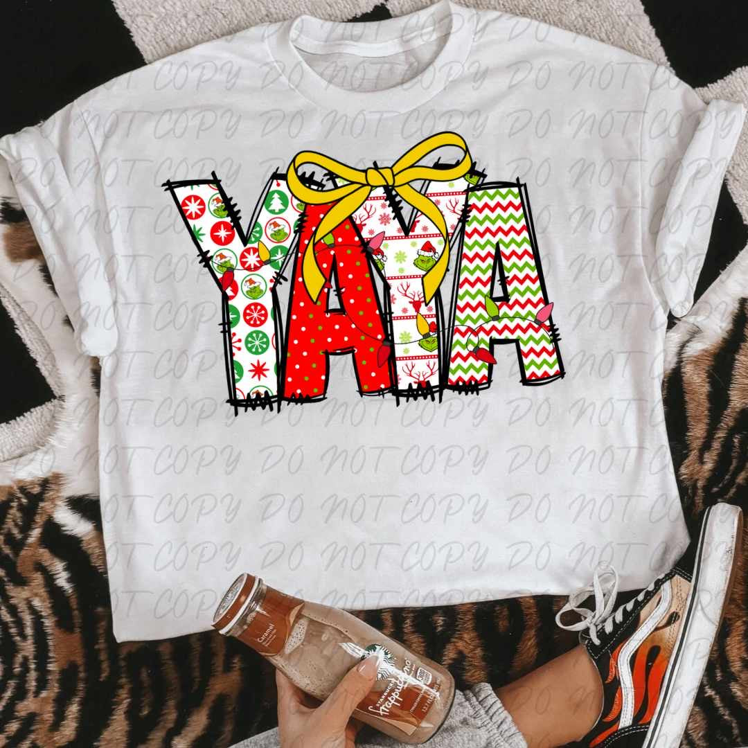 Yaya yellow bow (VINTAGE) 64204 DTF transfer
