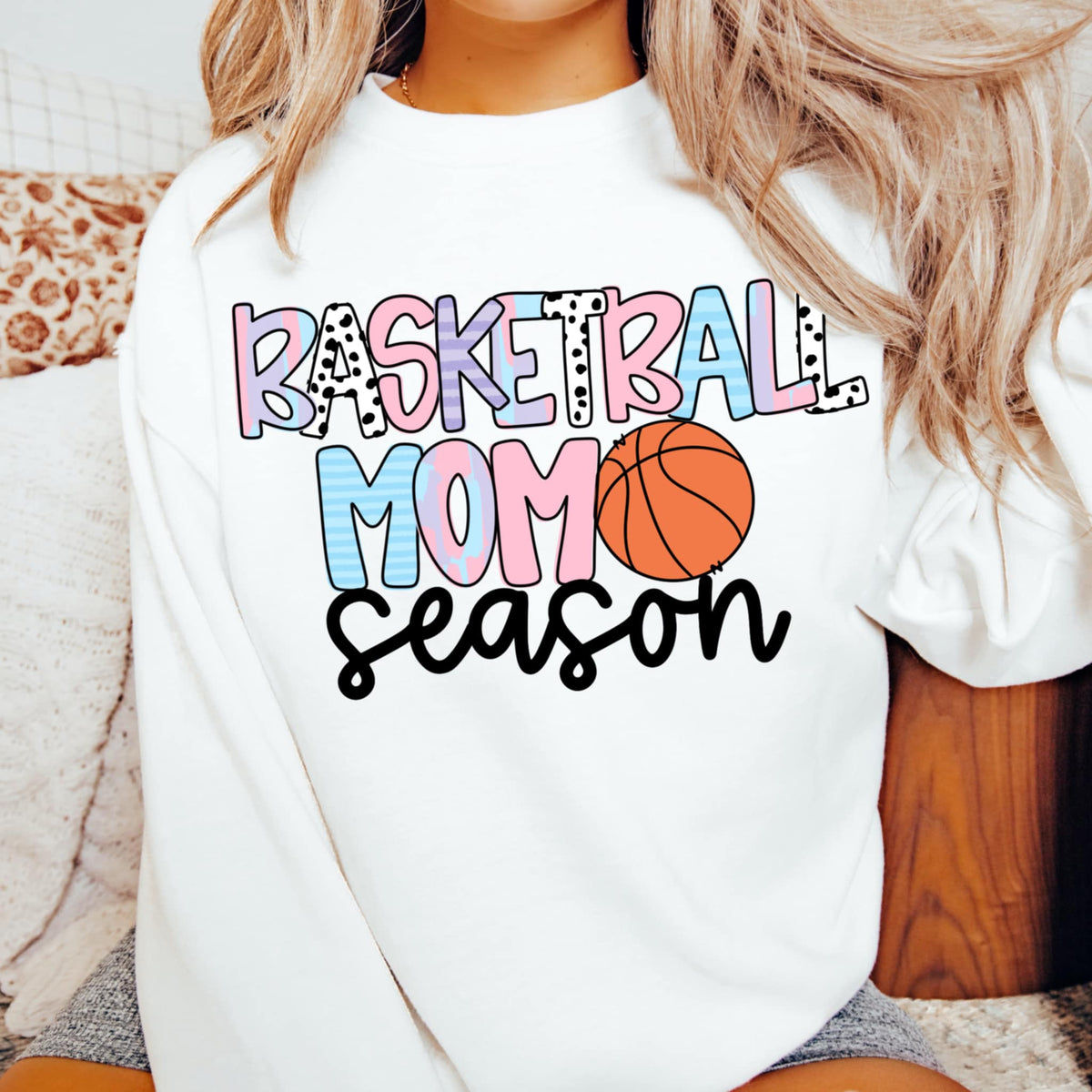 Basketball mom season pastel (CMD) 97823 DTF transfer