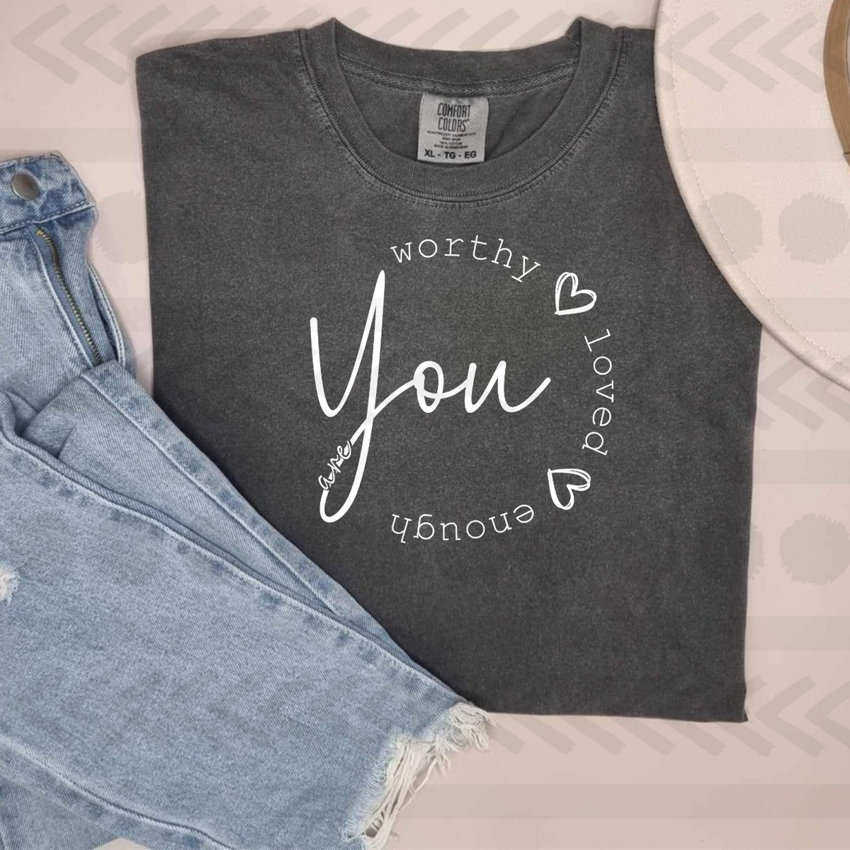 Worthy loved enough 13401 DTF transfer